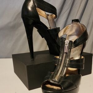 Michael Kors Black Stiletto Heels with Gladiator Design
